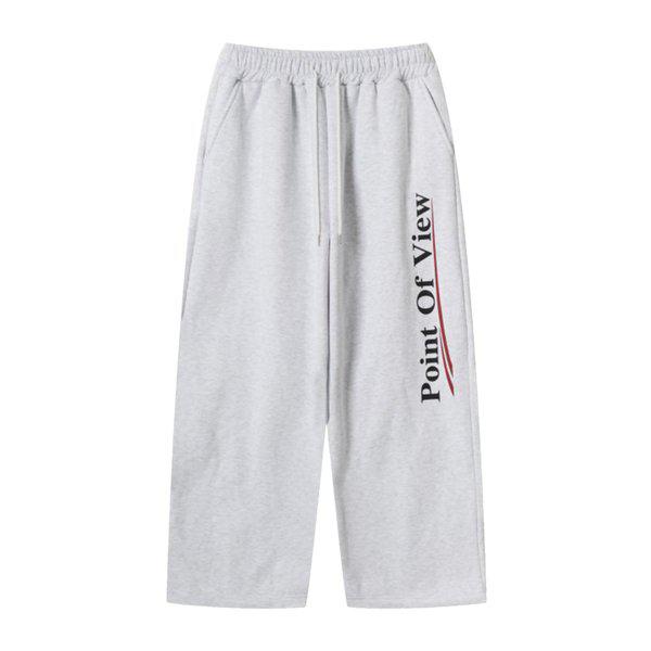 メンズ冬レタリング起毛ワイドバンディングパンツ RM-PTK-Q066-ベクメランジ