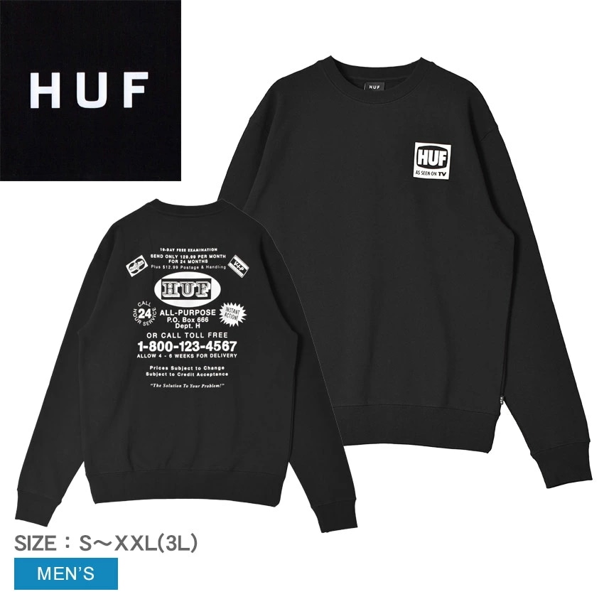 AS SEEN ON TV CREWNECK PF00690 メンズ ウェア トップス トレーナー プルオーバー 裏起毛 スエット スケーター スケボー 長袖 ロングスリーブ カジュアル