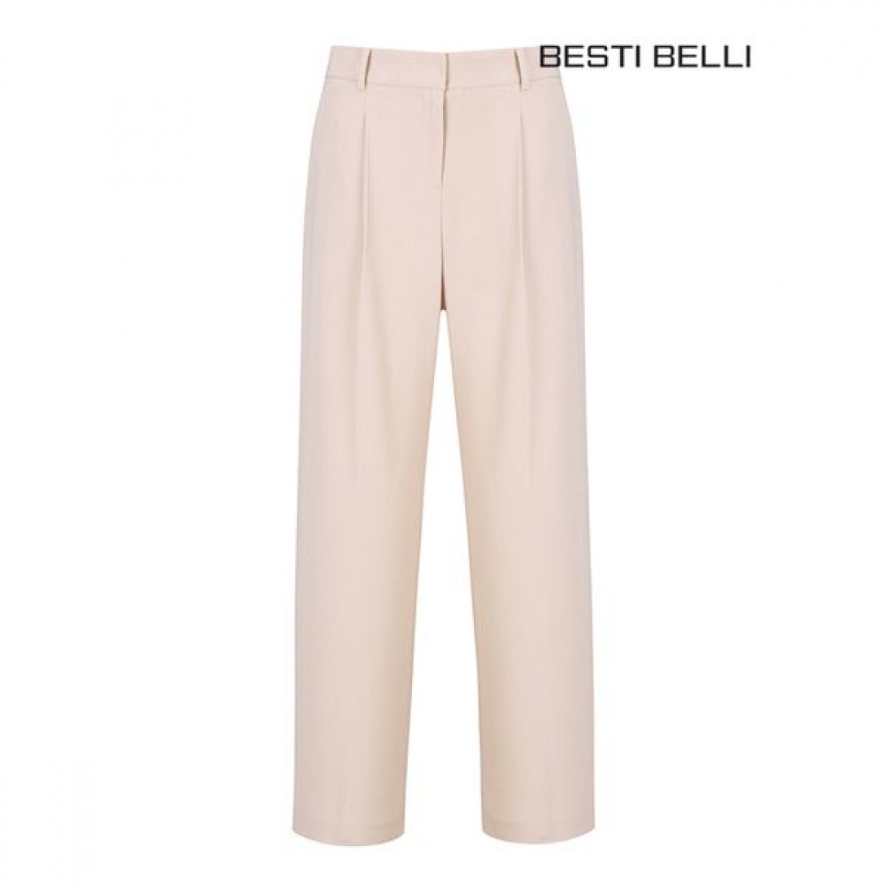 [ベスティヴェリ] ピンタックワイドスラックスベージュ BGPAB1207