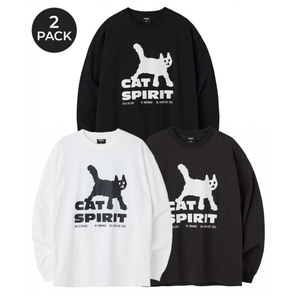 アーバネージ [2パック] キャットスピリットロングスリーブ (3COLOR)