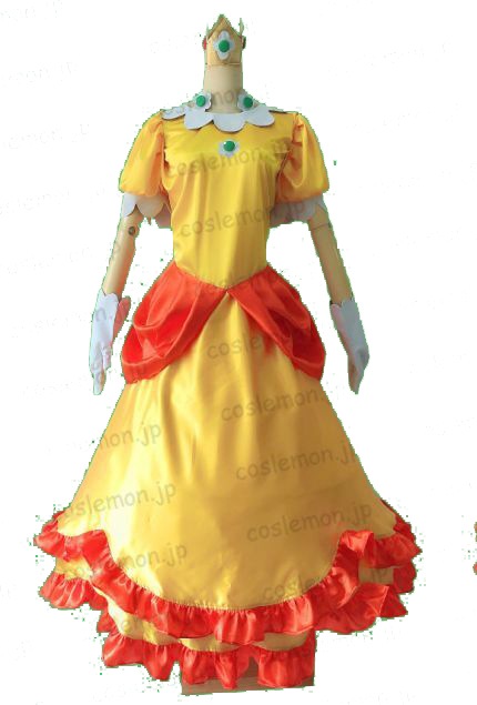 コスプレ衣装 に適合する スーパーマリオランド デイジー姫風 コスプレS832