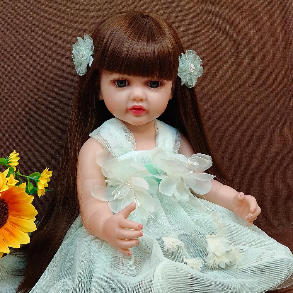 55cm リボーンドール フルプラスチックシミュレーションベビードール 着せ替え 誕生日プレゼント おもちゃ