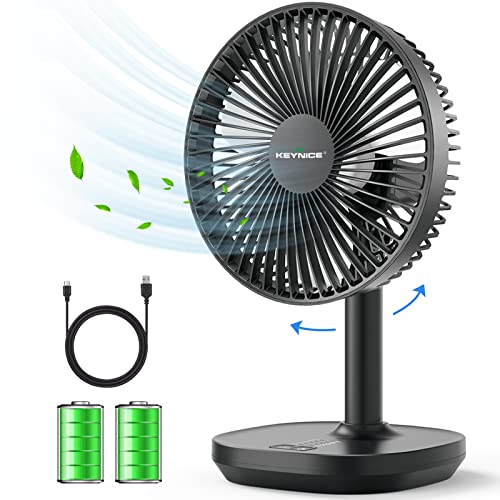 KEYNICE 卓上扇風機 静音 小型 自動首振り 5段階タイマー 10000mAh電池 usb 充電式 4段階風量調節 30h連続使用 超強風力 コードレス リズム風 省エネ リビング 車 オフ ィ