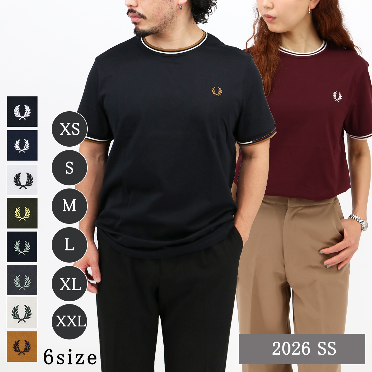 Tシャツ M1588 TWIN TIPPED T-Shirt ツイン ティップド SS TEE 半袖 クルーネック メンズ レディース ユニセックス 男女兼用