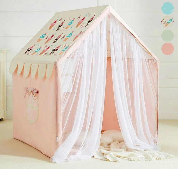 キッズテント 子供テント 可愛い プレイハウス ベビーテント 赤ちゃん お姫様 睡眠テント ゲームハウス 木製 丈夫 プレイテント お城 テントハウス 室内 おままごと 男の子 女の子テント プリンセ 8,659円