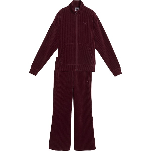 PUMA プーマ ベロア リブ リラックスド スーツ OP マルチスポーツ トレーニングスーツレディース 691062-96