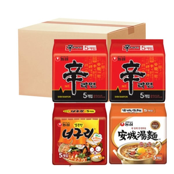 辛ラーメン20入り+安城湯麺10入り+タヌキ10入り(計40袋)