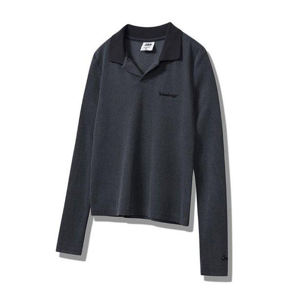 リブ編みレディースカラーTシャツ JP3TSF023DG