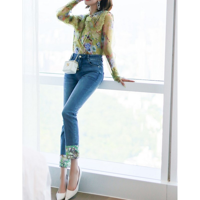 スリムストレートサファリジーンズ【bt0089】