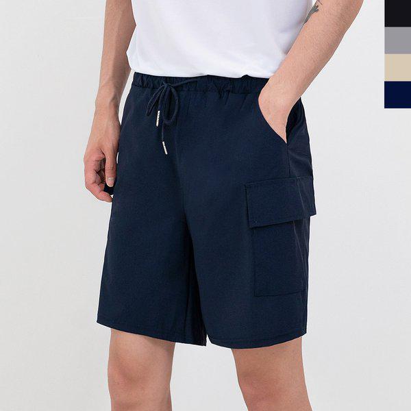 メンズ リネン 5分丈 リネンショートパンツ 夏用パンツ バンディングショートパンツ スラックスショートパンツDJ-PTH-SGTTV142-ベージュ