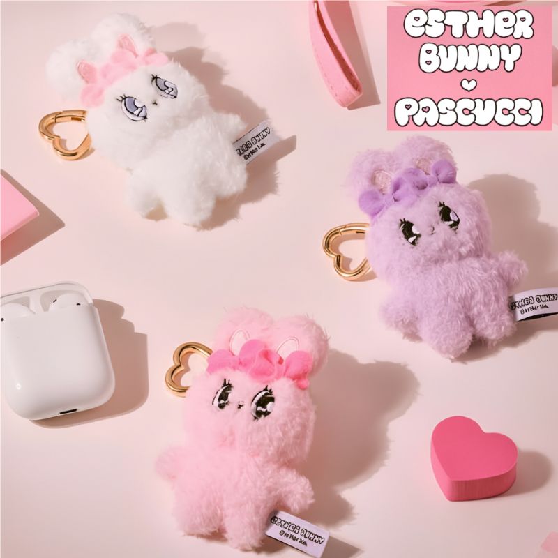 韓国限定 カフェグッズ エスターバニー ミニぬいぐるみキーリング ３種