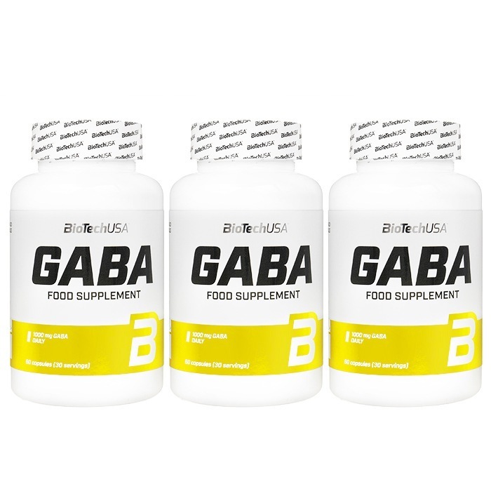 GABA 60錠 3本 BioTechUSA ギャバ ガンマアミノ酪酸 海外発送便商品：日時指定不可　送料無料　国際書留郵便発送