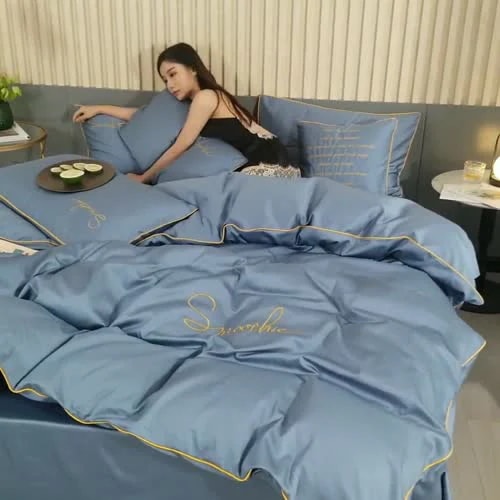 裸で寝るための4点セット 高密度 簡約 ピローケース 女性/男性寝るには 良い睡眠