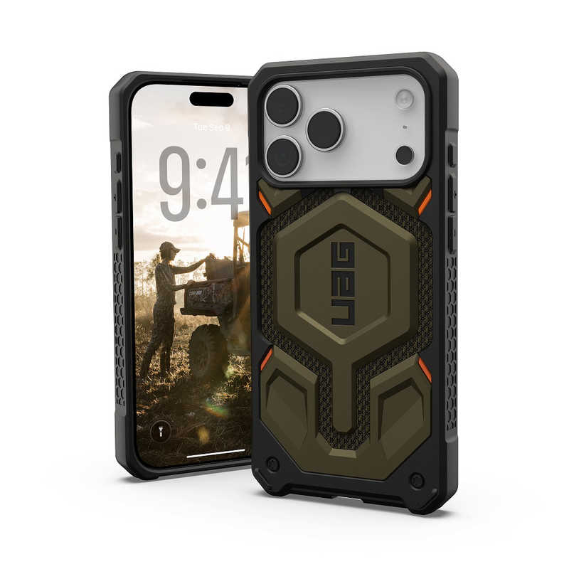 UAG　iPhone 17 Pro Max用 MagSafe対応 MONARCH PRO KEVLAR(ケブラーエレメントグリーン)　UAG-IPH25LA-PMS-KG