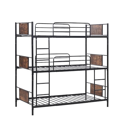 【国内即日発送】三段ベッド パイプベッド　分離可能 スチールベッド　子供部屋スチール 　耐震
