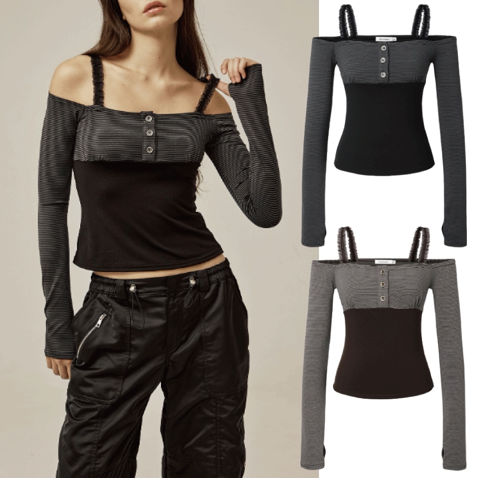 24FW Pipi stripe off top (2 COLORS)