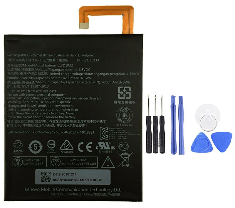 国内在庫！新品 Lenovo L13D1P32適用するTab 2 A5500 A8-50F/LC S8-50F/L + Tool 携帯スマートフォン修理交換内蔵バッテリー工具付 き