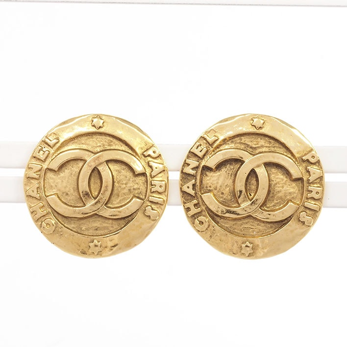 シャネル ココマーク メダルモチーフ ラウンド クリップタイプ【イヤリング】