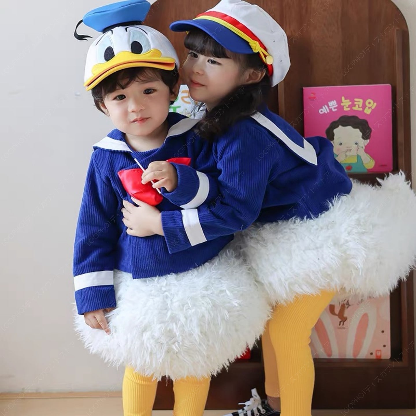 ドナルドダック コスプレ衣装 ハロウィン コスプレ コスチューム サロペット 仮装 変装 子供用 キッズ 女の子 秋冬 イベント 仮装 余興-97