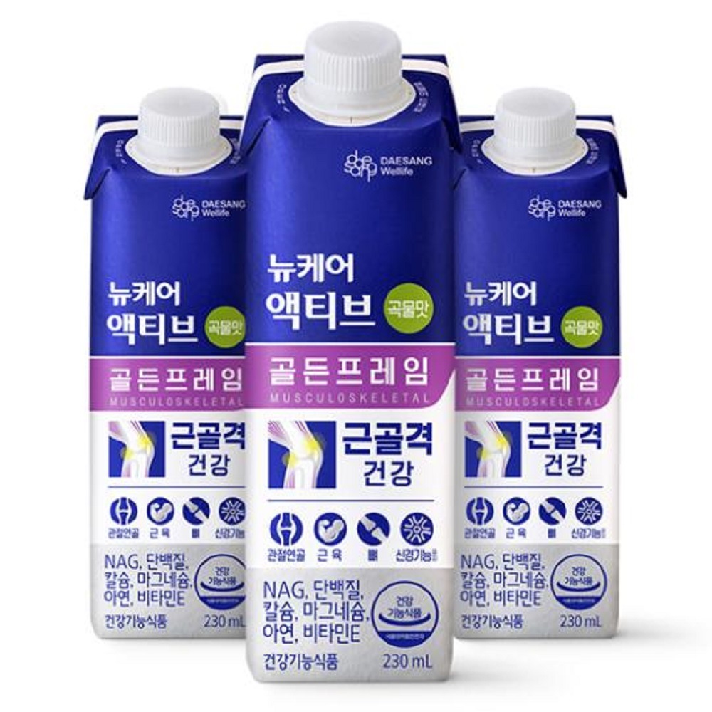 韓国-KMEAL-デサンウェライプ ニューケア アクティブ ゴールデンフレーム 穀物味 230mlx24パック バランス 栄養食 バラン式 簡単代用