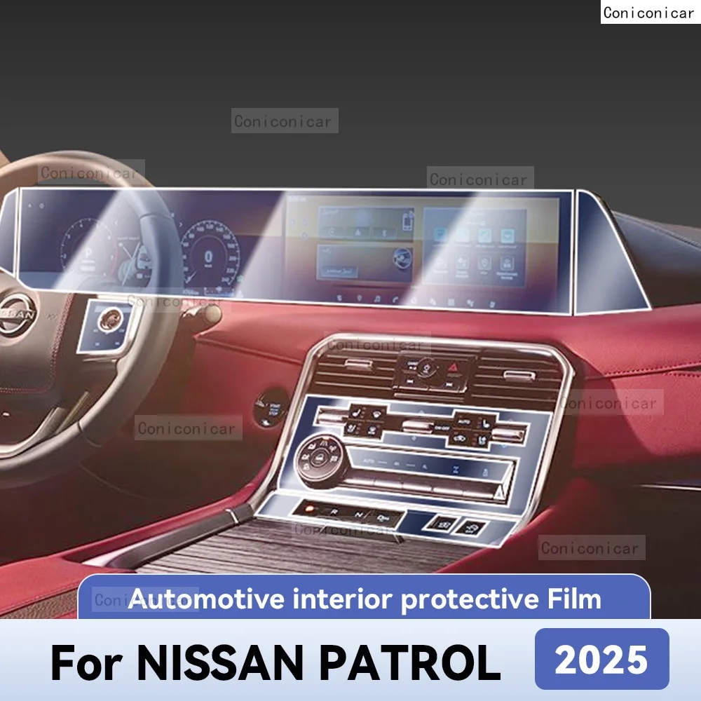 日産 パトロール モデル 車内保護 スクラッチ防止フィルム ステッカー 計器盤 センターコンソール ナビゲーション画面 輸入品