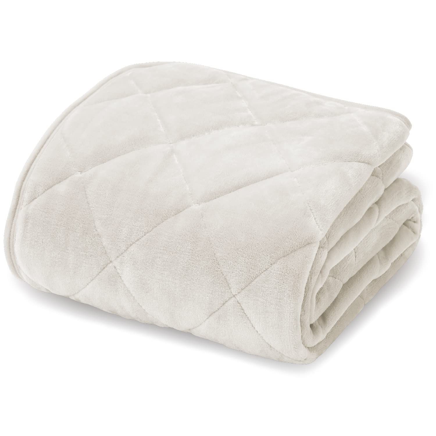 (アクア) mofua 敷きパッド しきぱっと セミダブル 冬用 スノー (アイボリー) +2℃ 発熱タイプ Heatwarm あったか ベッドパッド ぬくぬく モフモフ 吸湿発熱素材...