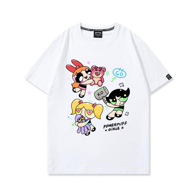 【新品開催 】Tシャツ キャラクター ティシャツ　 パワーパフガールズ 　コラボ メンズ レディース 大きいサイズもあります 通学通勤 オシャレTシャツ 7,096円