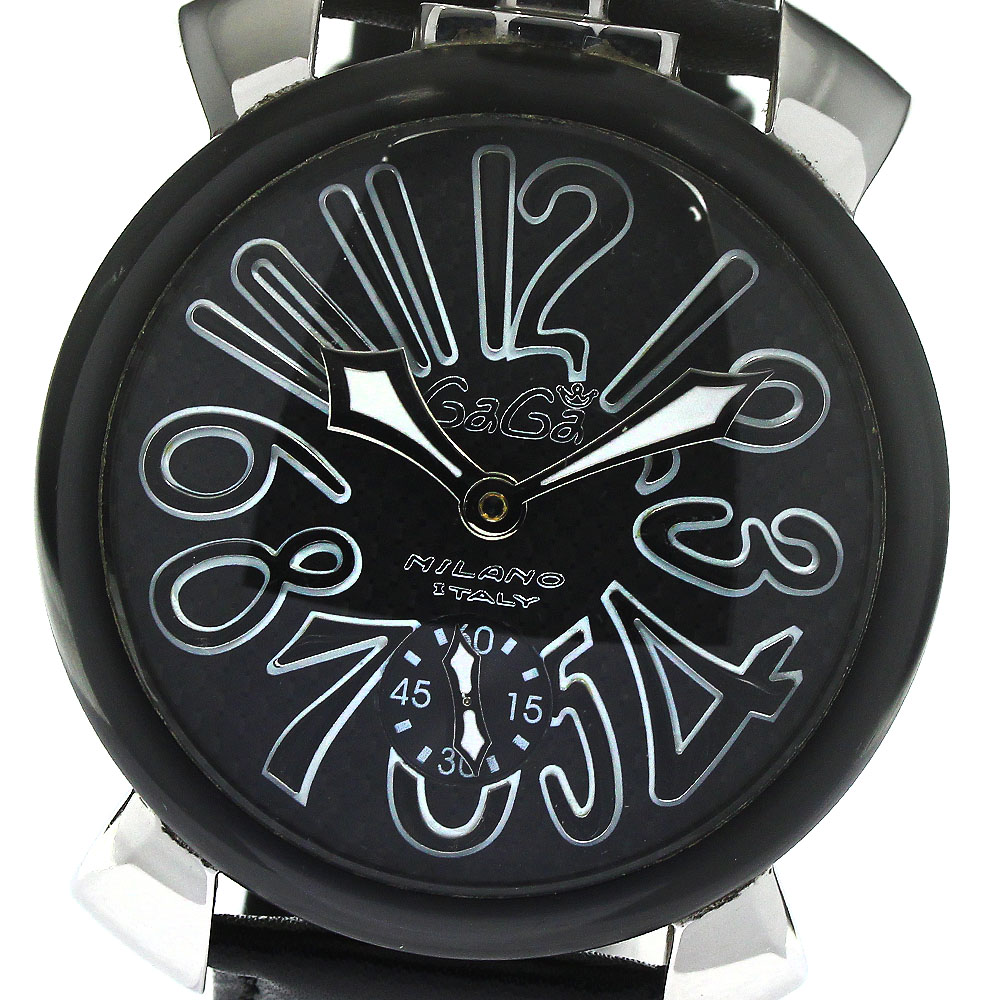 ガガミラノ GaGa MILANO 5013.01S マヌアーレ48 スモールセコンド 手巻き メンズ 保証書付き_795038【中古】