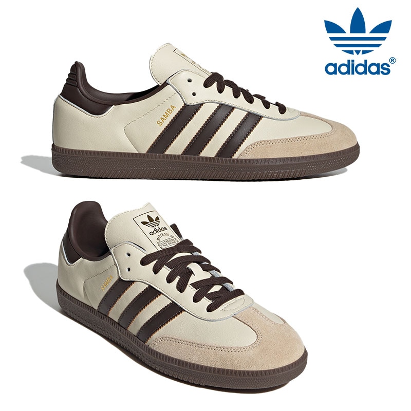 SAMBA OG JR2660 サンバ レディース OG レザー かわいい おすすめ 人気 韓国 おしゃれ ガムソール シューズ スニーカー ホワイト クリーム コーデ 茶色 ブラウン