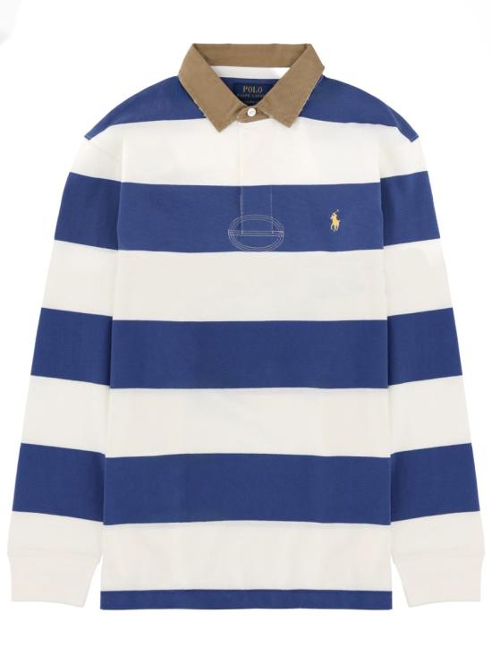POLO RALPH LAUREN Men Polo Shirts 710P05317 002OLDROYAL TROPHYCREAM BLUE