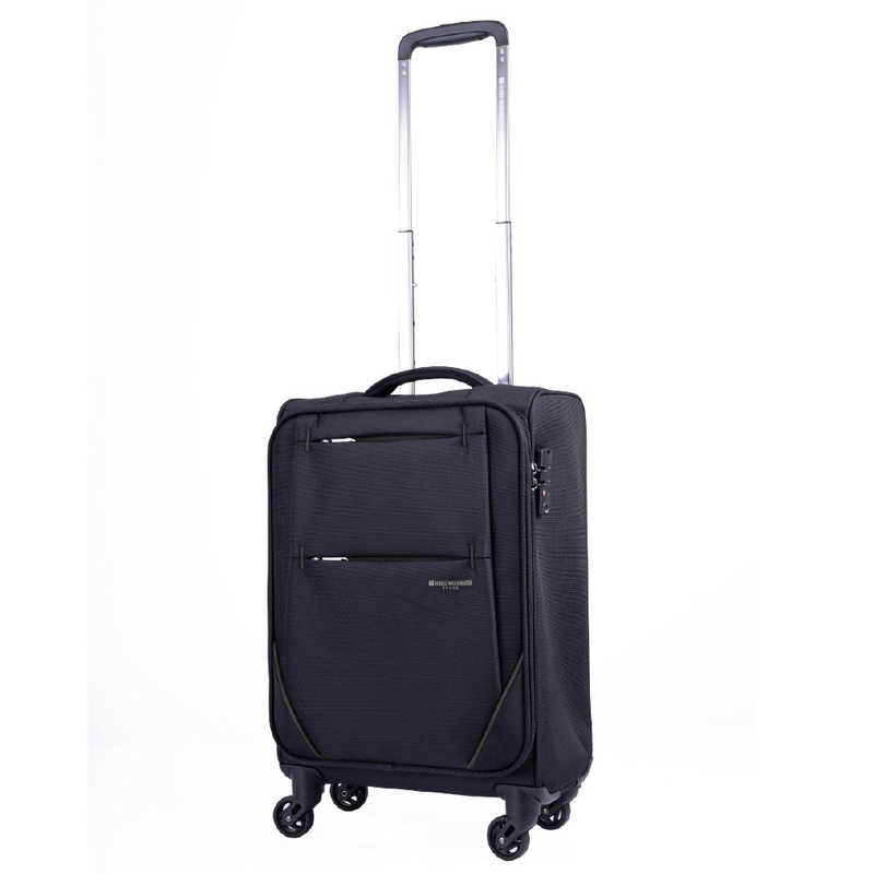 ヒデオワカマツ　軽量 撥水 ソフトキャリー Sサイズ 機内持込 2-3泊にオススメ フライ3 ［TSAロック搭載］ ブラック×ブラック　85-76701