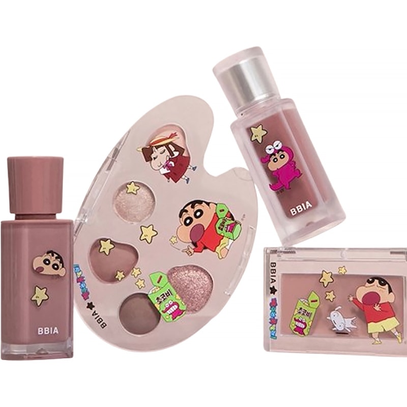 クレヨンしんちゃんコラボ 4SET- ラストアイパレット (+クレヨンしんちゃん) +ラスト ベルベット ティーント V52 +グローティント 19 +レディ ツーウェア ダウニーチーク 10