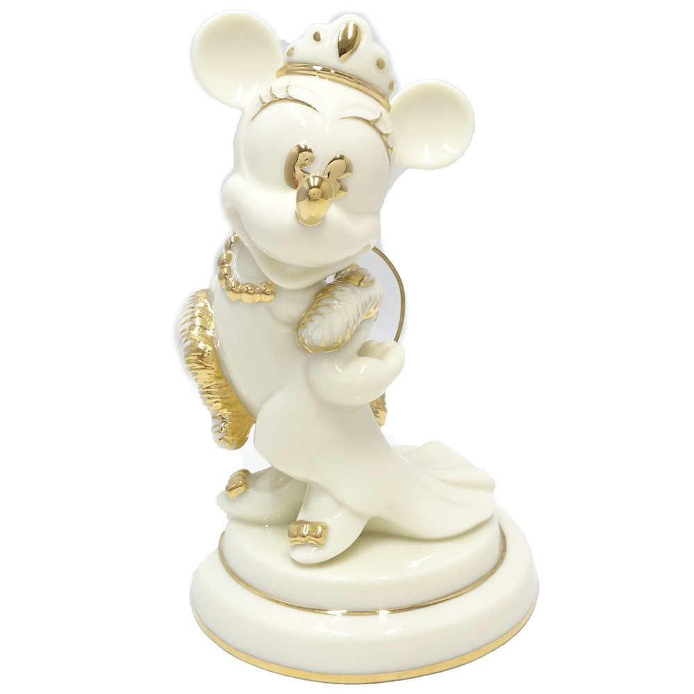 レノックス LENOX 置物 ディズニー ミニー オブジェ オブジェ ホワイト ゴールド / 048388【中古】