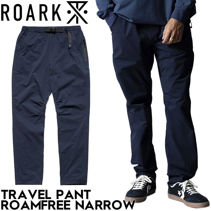 ROARK ロアーク パンツ メンズ ロングパンツ テーパードパンツ イージーパンツ ストレッチパンツ 撥水 速乾 TRAVEL PANT ROAMFREE NARROW RPJ1200-NVY 26