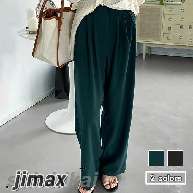 ワイドパンツ レディース 春 夏 ガウチョパンツ スラックス レディース 垂れ感 ワイドパンツ おしゃれ オフィス スーツパンツ プリーツパンツ ゆったり ワイドレッグスラックス 体型カバー レトロ