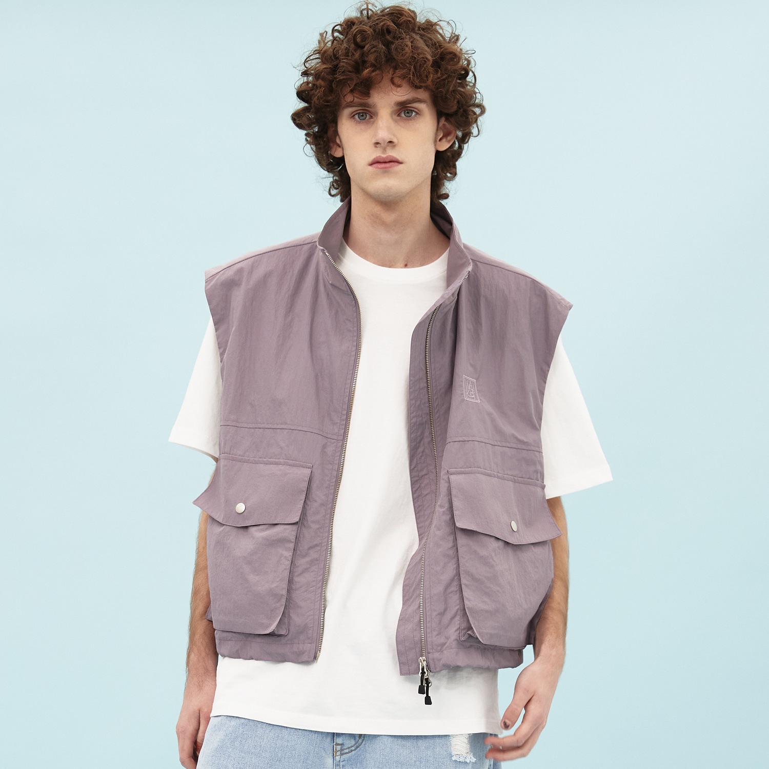 Windbreaker zipup vest LIGHTPURPLE