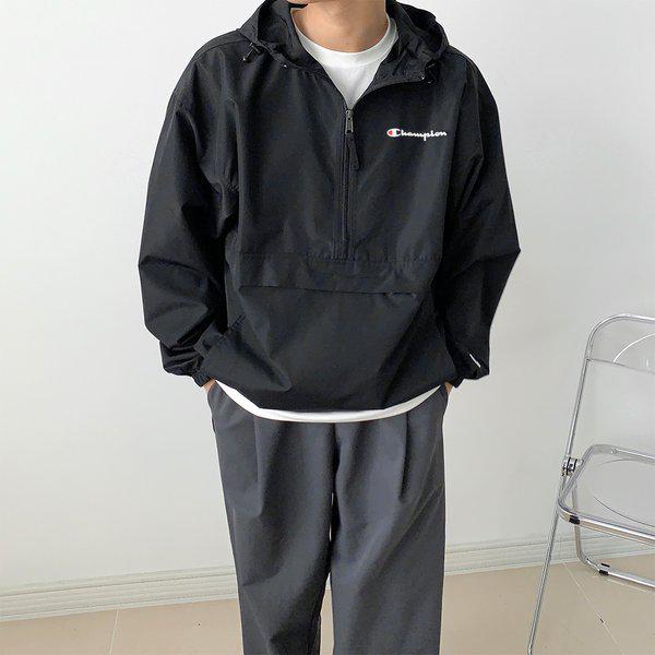 レタリングロゴアノラックジャケット 男女共用 V1012