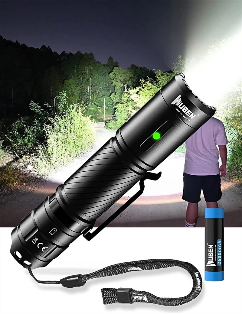 【NEWカラー追加】懐中電灯 1200ルーメン LED ライト タクティカルライト フラッシュ ハンディライト 懐中電灯 明るい 高輝度 小型 軽量 Type-C充電 かいちゅうでんとう led 強力