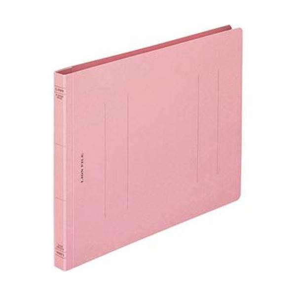 （まとめ）ライオン事務器 フラットファイル（環境）樹脂押え具 B5ヨコ 150枚収容 背幅18mm ピンク A-526KB5E 1冊(×100セット)