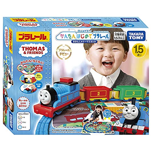 タカラトミー 『 プラレール トーマス ぷっしゅでゴー! かんたんはじめてプラレール きかんしゃトーマスセット 』 電車 列車 おもちゃ 1歳半 玩具安全基準合格 STマーク認証 PLARAIL TA