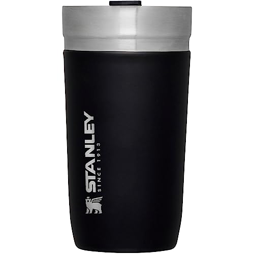 STANLEY(スタンレー) ゴー真空タンブラー 0.47L マットブラック 蓋付き 真空断熱タンブラー ステンレス コーヒー 保温保冷 食洗機対応 保証 (日本正規品)