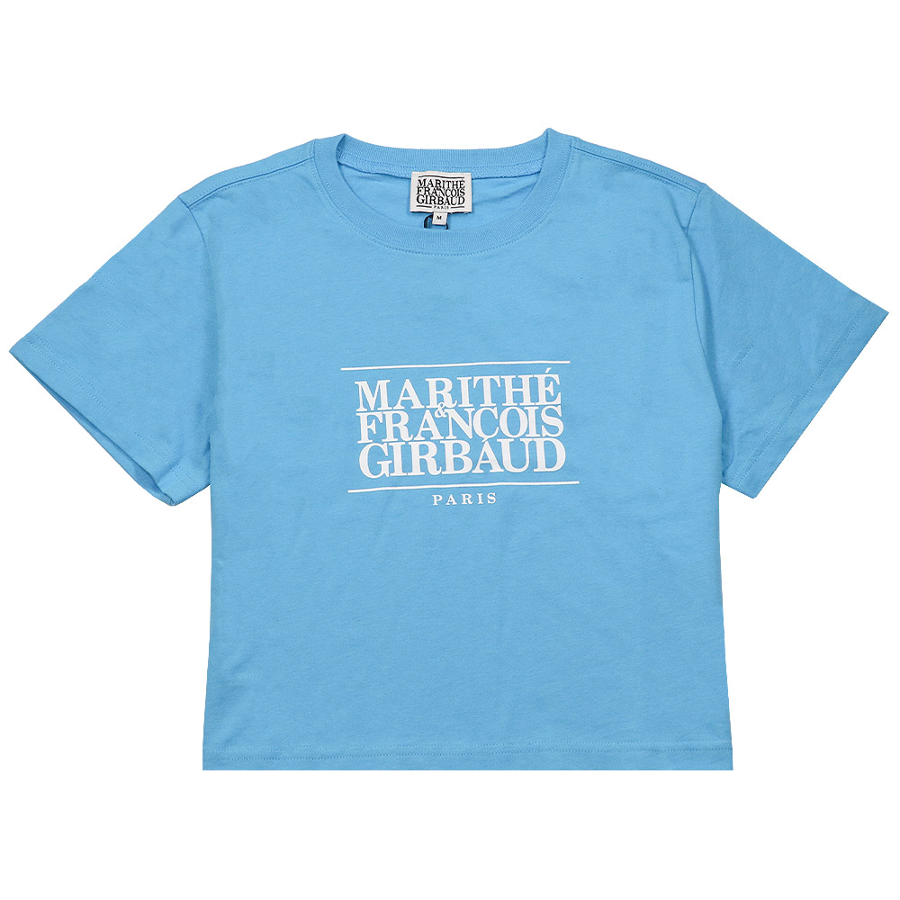 Tシャツ W CLASSIC LOGO CROP TEE SKY BLUE 半袖 レディース 韓国 ファッション アパレル クロップド丈