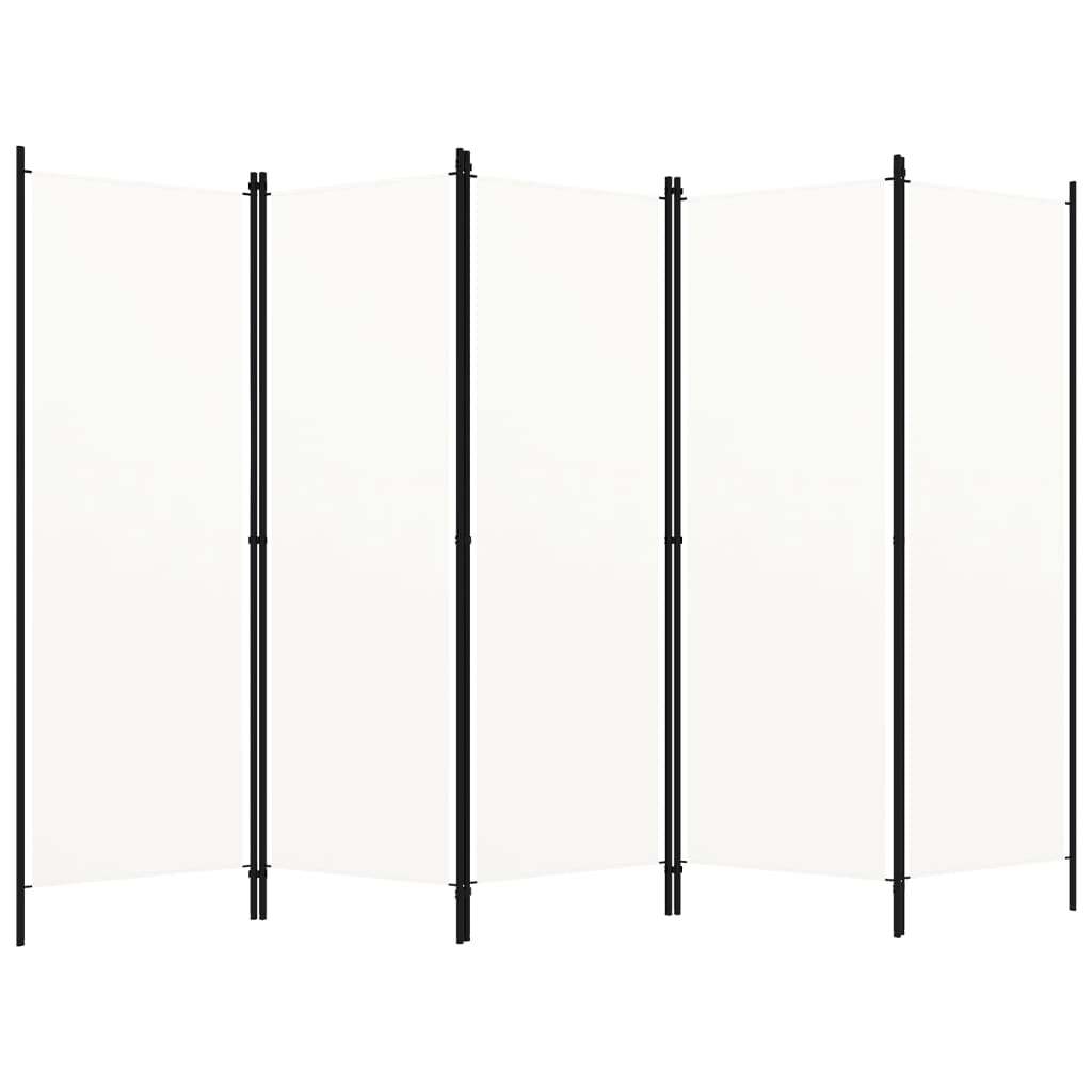 間仕切り パネル5枚 クリームホワイト 250x180cm