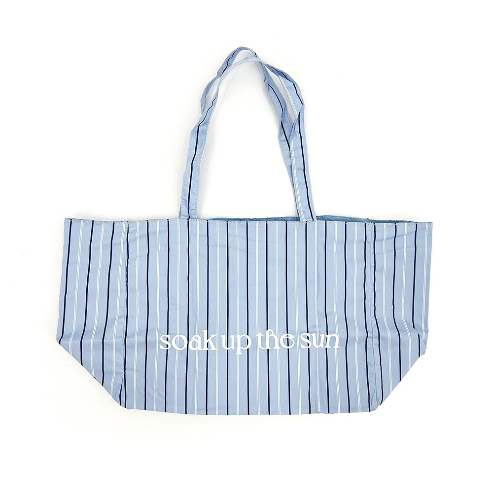 스트라이프 여름 휴양지가방 캔버스 에코백 보부상 숄더백