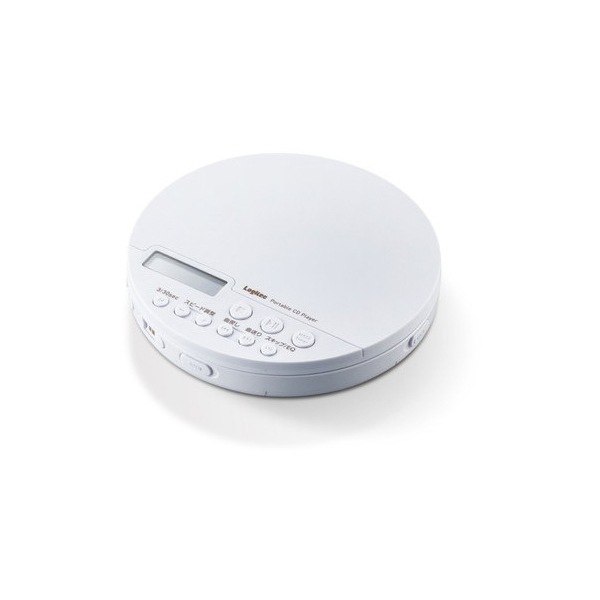 LCP-PAPB02WH ホワイト CDプレーヤー コンパクト ポータブル Bluetooth対応 リモコン付属 卓上 イヤホン付属 語学学習 メーカー直送