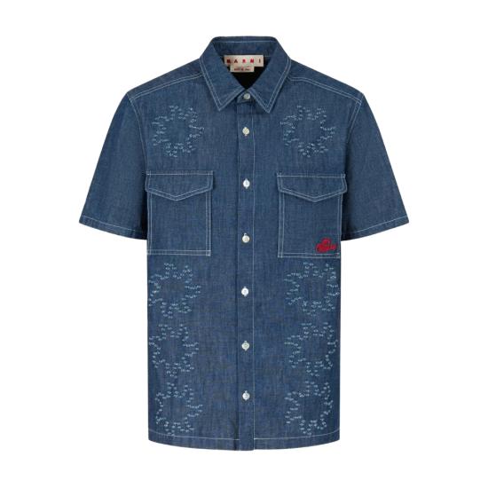 MARNI Men Shirts USCY72 CUJU0032S4 PCB74 BLUE