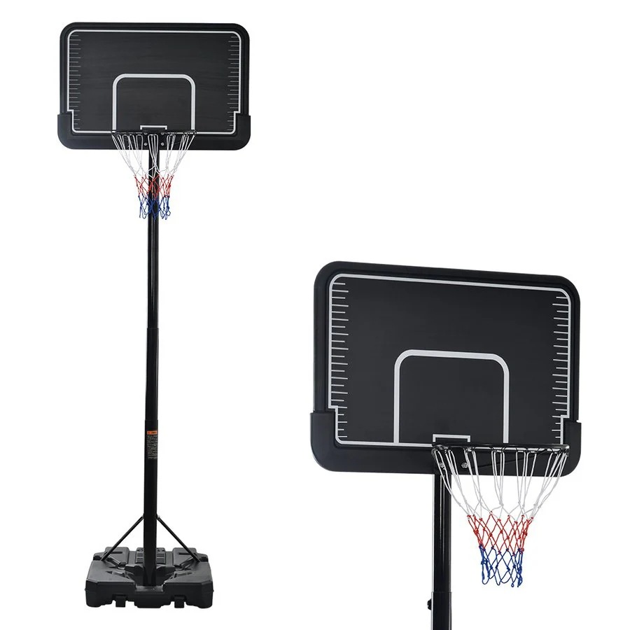 バスケットゴール BTM 公式＆ミニバス対応 8段階高さ調節 移動可 屋外 家庭用 ブラック