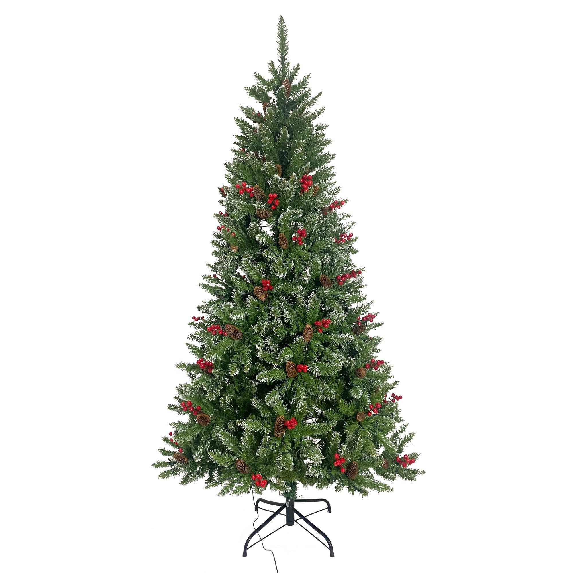 【大好評！最安値挑戦!】クリスマスツリー 180cm スチール脚 ピカピカライト付き 組み立て簡単 クリスマスGG862 Green POLYVINYL CHLORIDEG22 17,062円