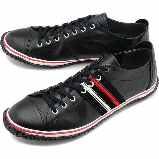 スニーカー [SP198-05] SP-198 メンズ・レディース 日本製 カンガルーレザー アシンメトリー ブラック 正規取扱店