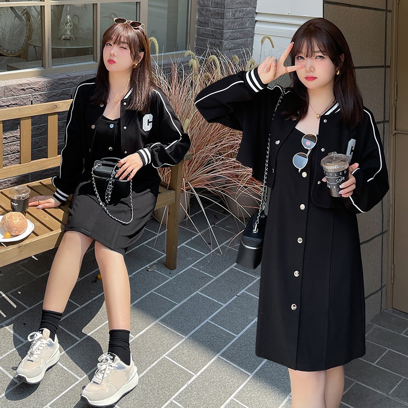 コーデ完成！サロペット2023春服二点セットアップレディーストップスアウターキャミソールワンピース韓国ファッション大きいサイズジャケットサロペットスカート